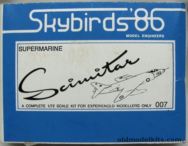 Skybirds 86 1/72 Supermarine Scimitar, 007 plastic model kit